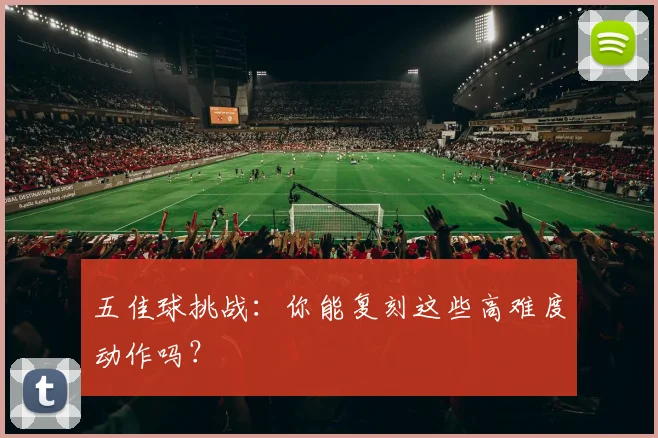 五佳球挑战:你能复刻这些高难度动作吗?